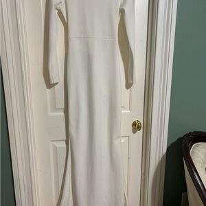 Missguided Classic White Long Sleeve Dress